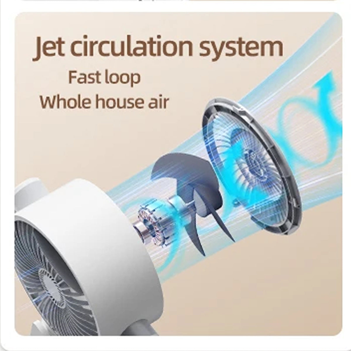 VortixVex 3-in-1 Portable Air Circulator Fan with Remote Control
