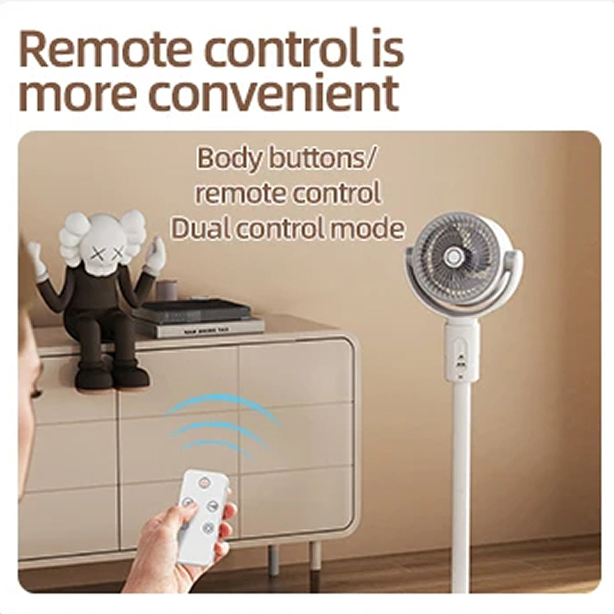 VortixVex 3-in-1 Portable Air Circulator Fan with Remote Control
