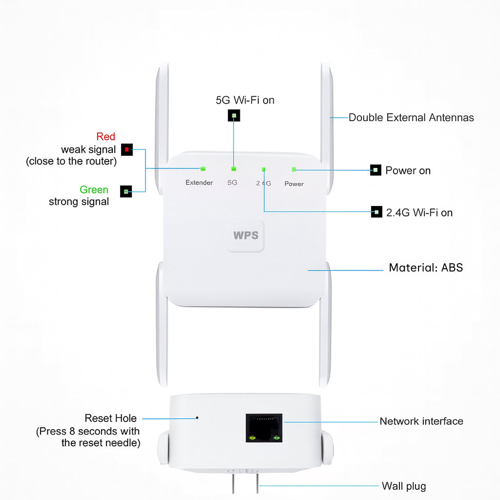 WiBoofy WiFi Range Extender | Boost Your Home Signal