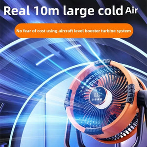 WyniDora Camping Fan with 10m Projection & Power Bank